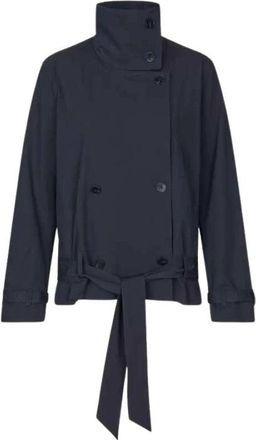 Sams&oslash;e & Sams&oslash;e Sabianca Jas - Dames - Mantel - Blauw - XS - Polyester - Jassen