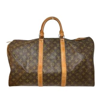 Louis Vuitton Pre-owned Weekend Bags, unisex, Brown, Size: ONE SIZE Pre-owned Canvas Weekend Bag