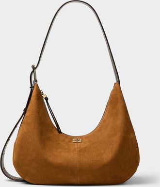 Ganni Mens Belt handle XL suede hobo bag