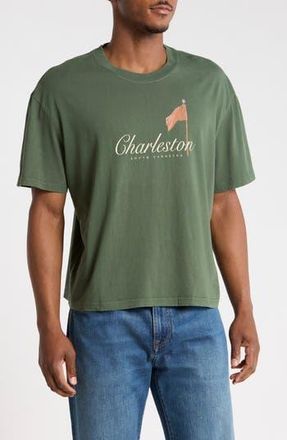 Goodie Two Sleeves Charleston South Carolina Graphic T-Shirt in Green at Nordstrom Rack, Size Xx-Large