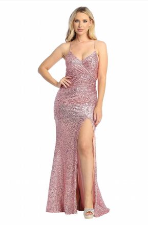 Lets Sleeveless Gown In Pink