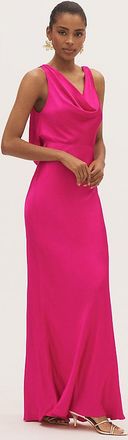 Mare Mare Satin Sleeveless Cowl-Neck Backless Maxi Dress