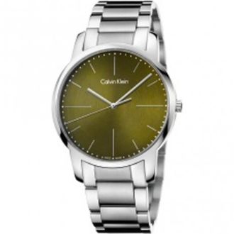 Calvin Klein Groen Quartz Horloge - Dames - Horloges - Grijs - ONE Size - Accessoires