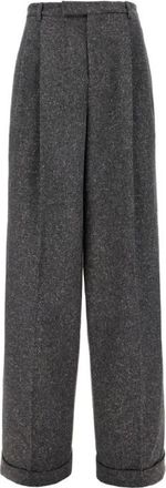 Valentino Garavani Wijde Broek - Heren - Wijde Broeken - Grijs - L - Nylon - Broeken