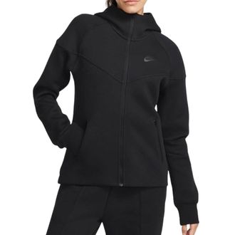 Nike Womens Black Hooded Zip-up Top Cotton - Size Medium