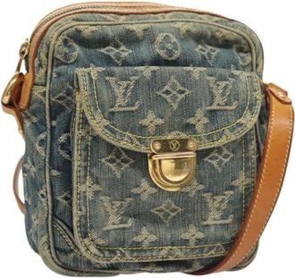 Louis Vuitton Pre-owned Denim louis-vuitton-bags - Dames - Vintage Schoudertas - Blauw - ONE Size - Denim - Vintage