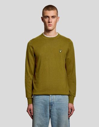 Lyle & Scott Lyle And Scott Mens Cotton Merino Crew Neck Jumper - Tan - Size: 44