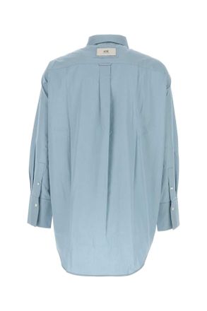 Ami Ush779co0063 4506 Sky Exterior: Cotton Maglie Sweater