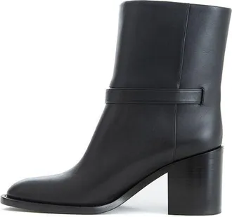 Burberry Womens Black Leather Ankle Boots