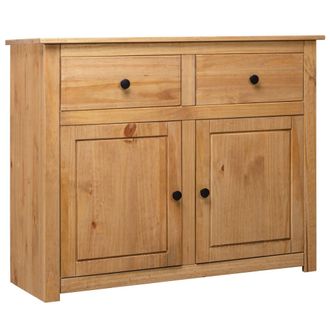 vidaXL Vidaxl - Aparador De Madera Maciza De Pino Estilo Panam&aacute; 93x40x80 Cm
