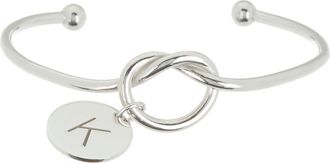 Meshmerise Love Knot Initial Bracelet in White-K at Nordstrom Rack