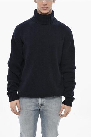 Palm Angels Wool-Blend Turtleneck Sweater CURVED LOGO size Xxl