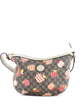 Gucci Ophidia Half Moon Hobo Printed GG Coated Canvas Small shoulder bag - Marrone
