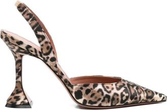 Amina Muaddi Holli Sling 95 - Dames - Pumps - Veelkleurig - 36 EU - Leer - Schoenen