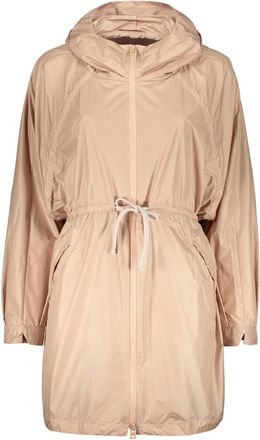 Herno Jassen, Dames, Roze, L, Verstelbare Techno Stoffen Jas met Capuchon