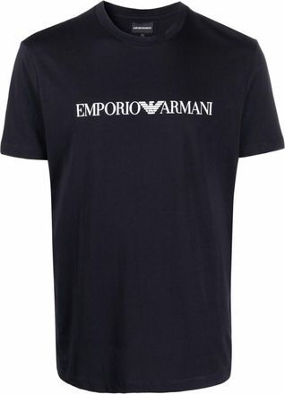 Emporio Armani Blue Logo Cotton T-shirt