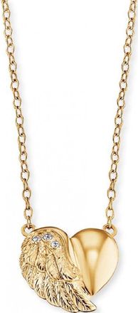 Engelsrufer Womens ERN-LILHEARTWING-G Ladies Heartwing Necklace - Gold Sterling Silver - One Size