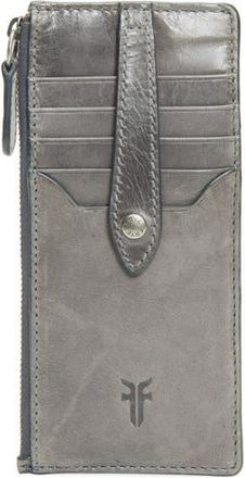 Frye Slim Leather Snap Card Wallet in Carbon at Nordstrom Rack