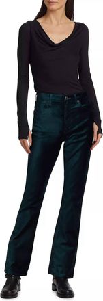 A Gold E Nico Hi Rise Boot-Cut Jeans In Velvet