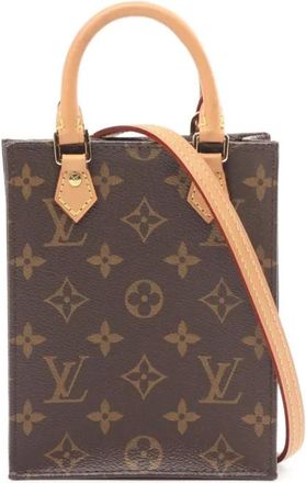 Louis Vuitton Borsa tote Petite Sac Plat con monogramma 2020 - Marrone