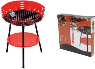 Trade Shop Trade Shop - Barbecue A Carbone Carbonella Bbq Grill Metallo Con Paravento Griglia 36x53.5cm