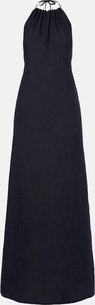 Nili Lotan Lelia halterneck linen maxi dress