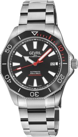 Gevril Group Pier 90 Automatic Black Dial Mens Watch 49100.1