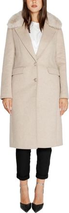 Guess Jassen, Dames, Beige, S, Katoen, Beige Effen Geknoopte Damesjas