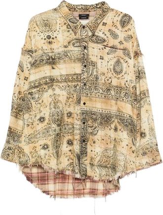 R13 Shredded Seam Bandana Shirt