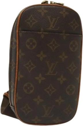 Louis Vuitton Pre-owned Cross Body Bags, female, Brown, Size: ONE SIZE Pre-owned Canvas Cross Body Bag
