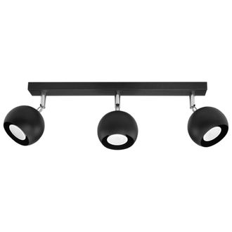 Sollux Lighting L&aacute;mpara de techo negro acero alt. 16 cm