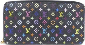 Louis Vuitton Black Grenade Multi-Color Coated Canvas Long Wallet (Bi-Fold) (Pre-Owned)