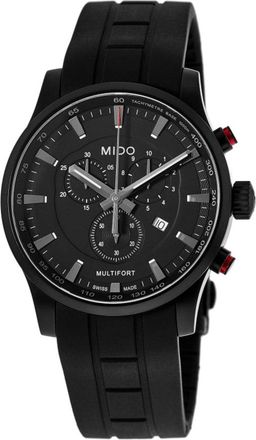 Mido Multifort Black Chronograph Dial Rubber Strap Mens Watch M005.417.37.051.20