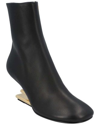 Fendi Fendi Womens Leather Heeled Bootie, Never Worn (Authentic Pre-Loved)