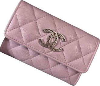 Chanel Lilac Caviar Card Holder