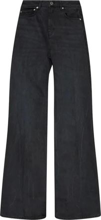 Ami Wide Jeans, female, Black, W28, Cotton Wide-Leg Jeans