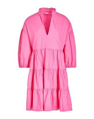 8 by YOOX COTTON PUFF-SLEEVE SHORT DRESS