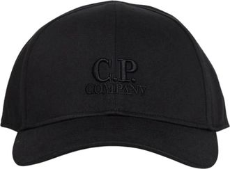 C.P. Company Logo Cap - Heren - Petten - Zwart - ONE Size - Katoen - Accessoires