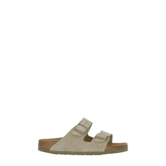 Birkenstock Sliders, female, Beige, Size: 14 US Arizona Narrow Fit