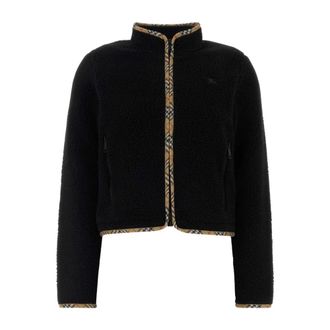 Burberry Felicia Fleece Jas - Dames - Fleece jassen - Zwart - M - Wol - Fitness