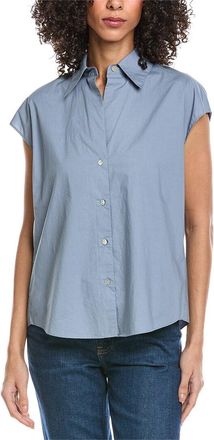 Vince Cap Sleeve Button Blouse