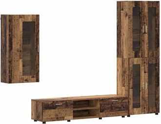 vidaXL Conjunto De Mueble De Tv Madera Vieja Madera De Ingenier&iacute;a Vidaxl