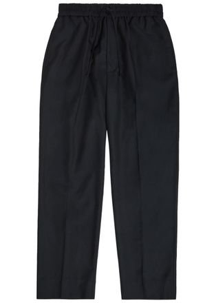 Officine G&eacute;n&eacute;rale Nilson Wool and Cashmere-blend Trousers - Navy - 52 (UK42 / XL)