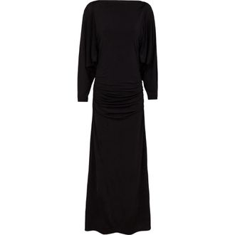 Vix Nina Long Sleeve Cover-Up Maxi Dress in Black at Nordstrom, Size X-Small