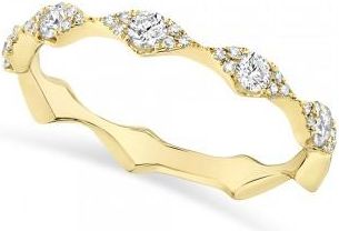 Allurez Diamond Cluster Eternity Band 14k Yellow Gold (0.38ct)