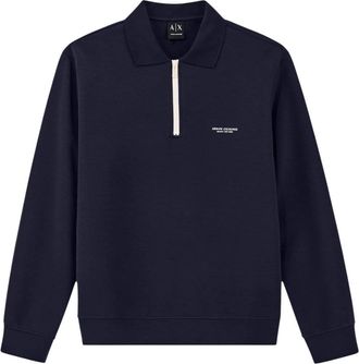 A|X Armani Exchange Sweatshirt met ronde hals - Heren - Polos - Blauw - XL - Polyester - Tops
