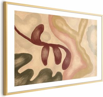 OEM P&oacute;ster - Formas Coloridas - Figuras Con Acabado De Cal Desgastada
