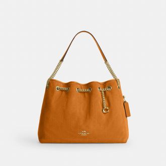 Coach Evelyn Shoulder Bag With Quilting And Charm