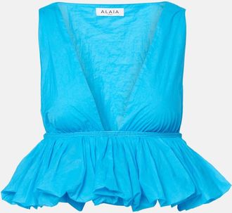 Alaia Ala&iuml;a Gathered crop top