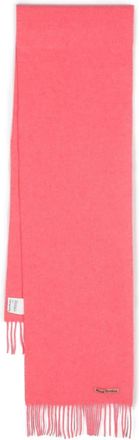Acne Studios logo-tag wool scarf - unisex - Wool - One Size - Pink